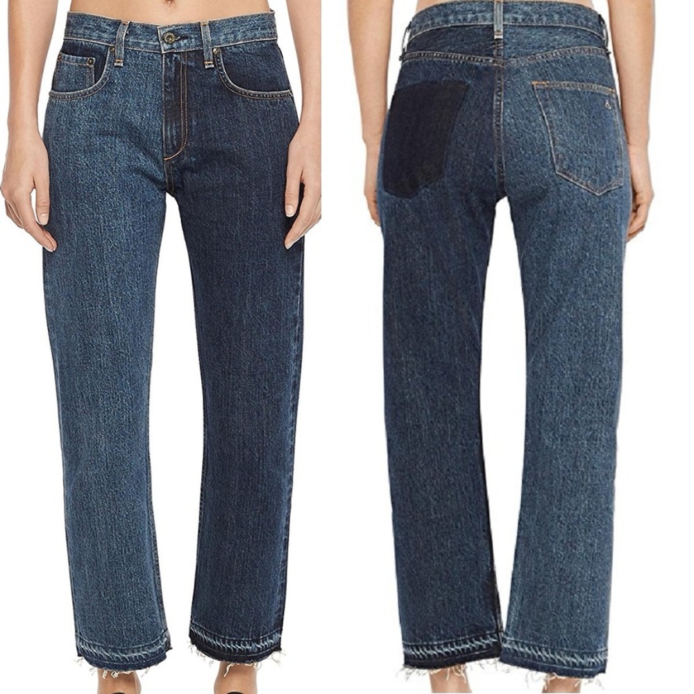 RAG & BONE 2-Tone Crop Wallingford Jeans